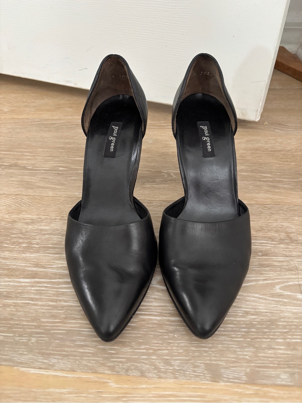 Paul Green Sleek Black Pointed D'Orsay Heels